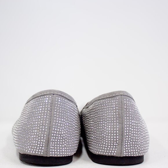 London Fog Cailin Bedazzled Ballet Flats Grey Women's Size 8.5 Wide - Picture 4 of 11